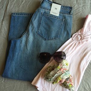 Banana Republic wide leg crop jean